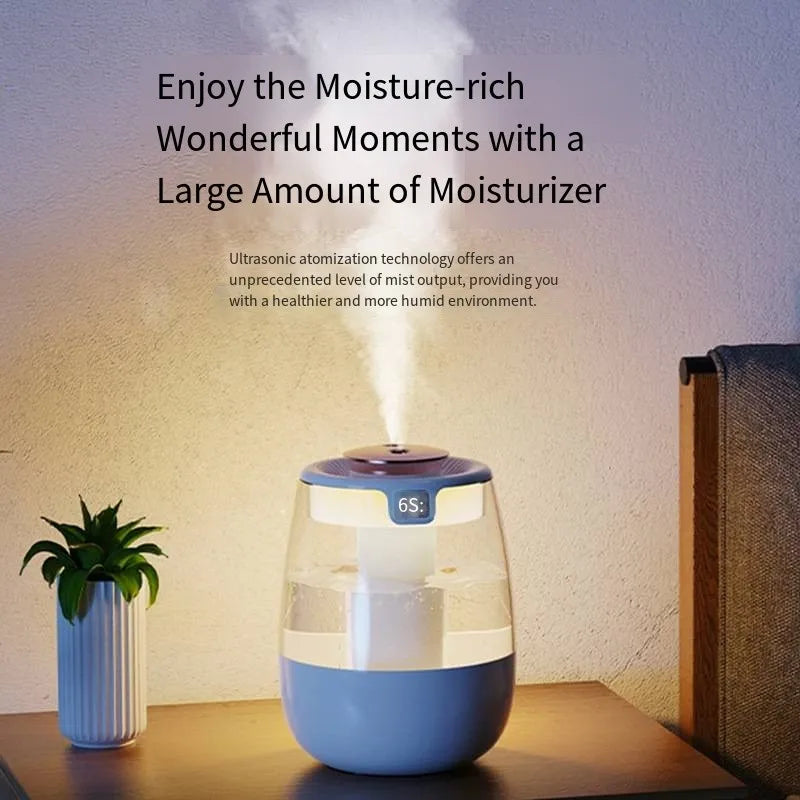 Air Humidifier Aroma Humidifier Double Spray Port Essential Oil Diffuser USB Water Humidifier with Light for Home Office Beauty World Shop