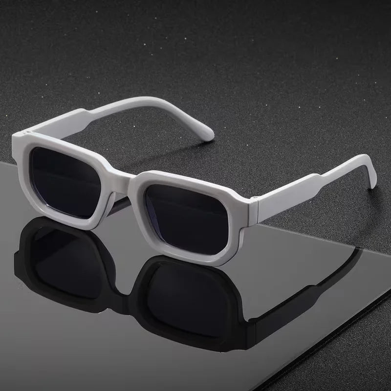 New Men Vintage Rectangle Frame Sunglasses Fashion Retro Sun Glasses Luxury Brand Design Glasses UV400 Eyewear Women Goggles Beauty World Shop