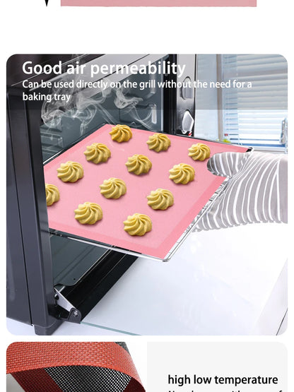 30X40cm Silicone Grill Mat Baking Tray Breathable Cookie Bread Mat Oven Microwave High Temperature Baking Kitchen Tools Beauty World Shop