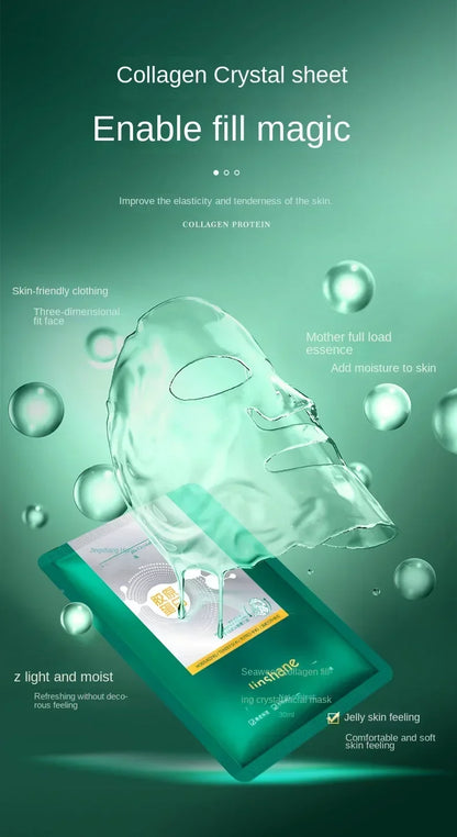 5pcs*30ml Tiktok Hot Sale Seaweed Collagen Filling Crystal Mask Replenishing Fruit Jelly Skin Transparent Mask Skin Care Masque Beauty Trend Shop