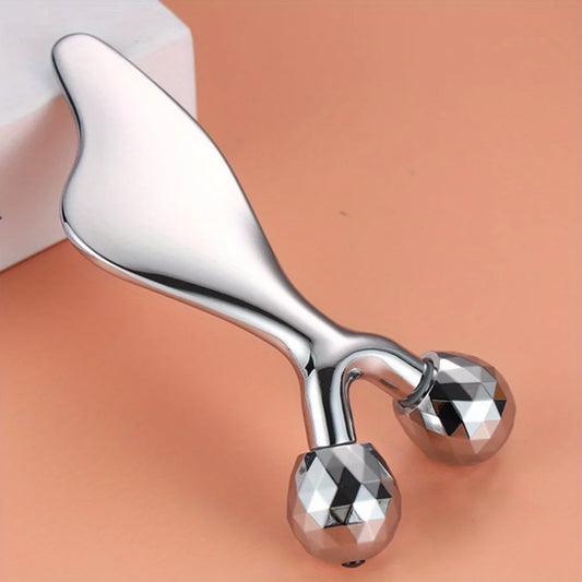2 IN 1 3D Facial Massager & Gua Sha Massage Tool Cold Roller For Face Eyes Chin Lift Tightening Skin Tool Sculpting Beauty Tools Beauty World Shop