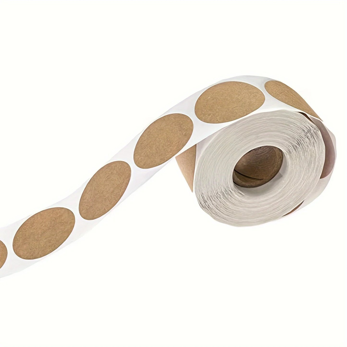 500 pcs / 1 Roll, Kraft Round Self-Adhesive Label Paper Items Classification Name Stickers Personalized Labels Beauty World Shop