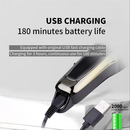 Kemei PG1990A USB Rechargeable Electric Hair Clipper Professional Cordless Men Hair Trimmer Men's Hair Cutting Machine Trimmer Beauty Trend Shop