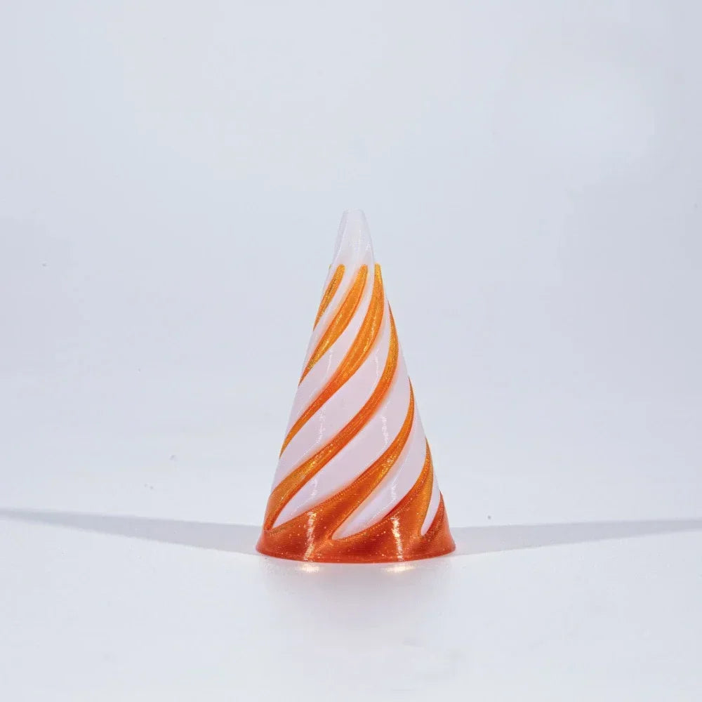 3D Printed Spiral Cone Toy Impossible Pyramid Passthrough Sculpture Pass Through Pyramid Toy Mini Vortex Thread Illusion Beauty World Shop