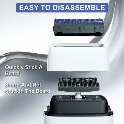 ROSYOUS RS620 Men's Shaving Machine 10000RPM Double Foil Blue Hypoallergenic Knife Net Electric Beard Trimmer Barber Shop Beauty World Shop