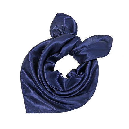 Women New Plain Satin Solid Color 60x60cm Square Scarf Girl Simulation Silk Performance Small Scarves Best Party Gift Beauty World Shop