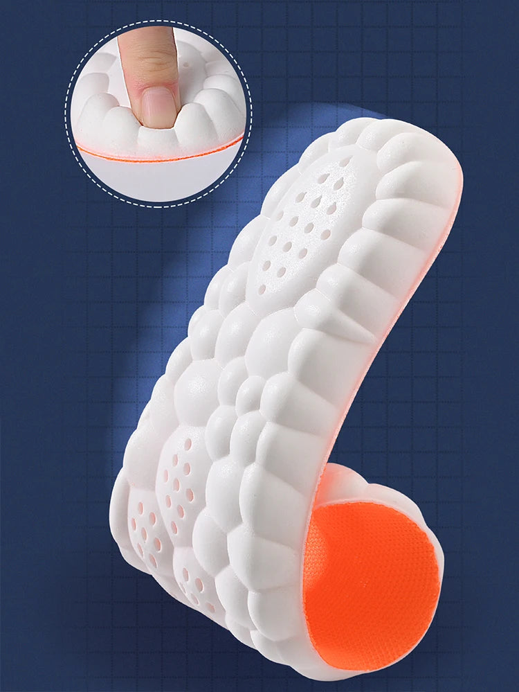 1/2/4pairs Latex Sport Insoles Soft High Elasticity Shoe Pads Orthotic Breathable Shock Absorption Cushion Arch Support Insole Beauty World Shop