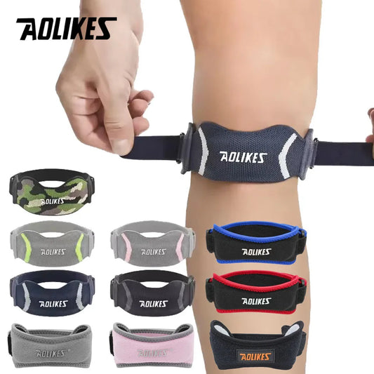 AOLIKES 1PCS Knee Braces for Knee Pain,Patella Knee Support Strap,Adjustable Patellar Tendon Stabilizer Band for Basketball Beauty World Shop