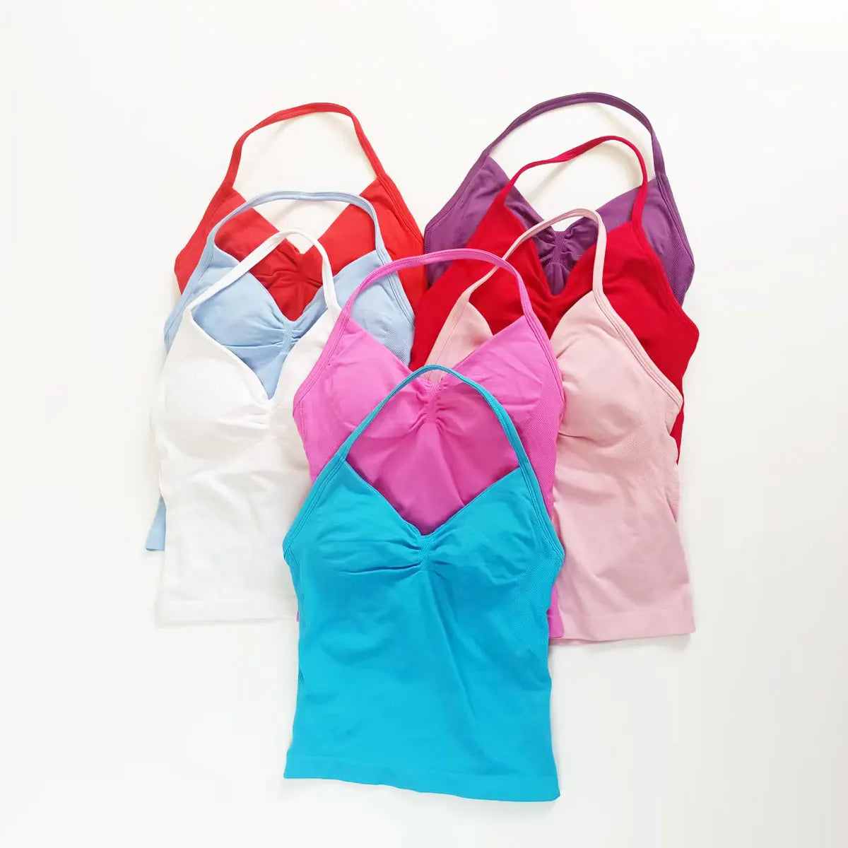 NCLAGEN Impact Longline Strappy Top Sports Yoga Vest Women's Fitness Tank Top Gym Beautiful Open Back Bra Running Workout Halter Beauty World Shop