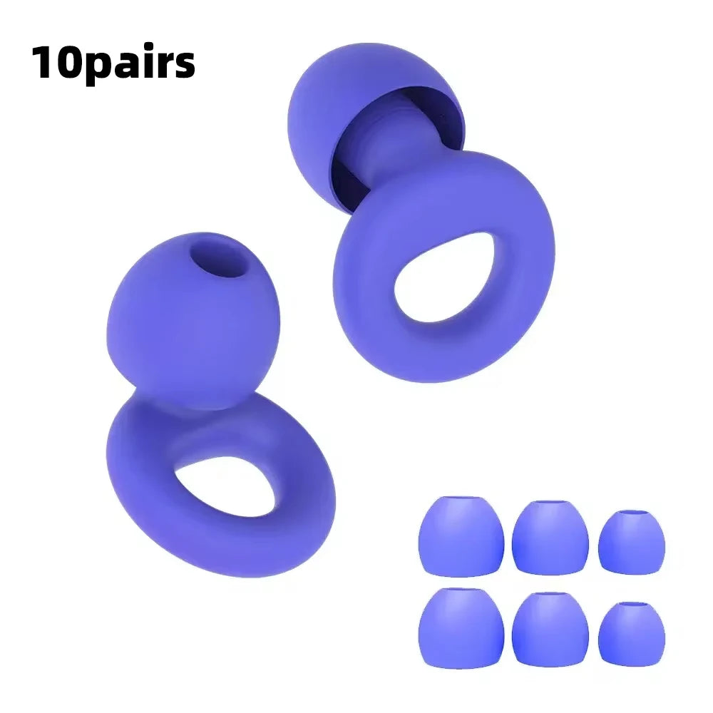 Silicone Earplugs for Swimming Sleep Noise Cancel Noise Reduction-Soundproof Reduce Disturbances -Quality loop Earplugs Beauty World Shop