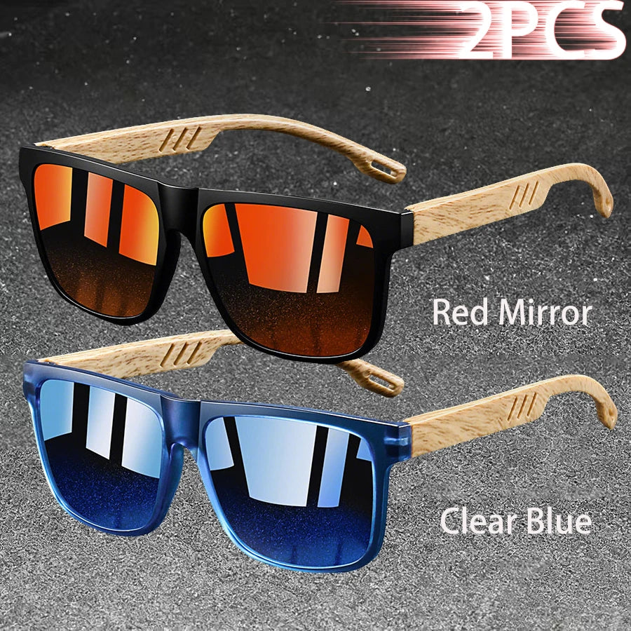 Fashion Vintage Square Square Frame Sunglasses Men Women Fishing Driving Man Luxury Brand Designer Sun Glasses  Eyewear Beauty World Shop