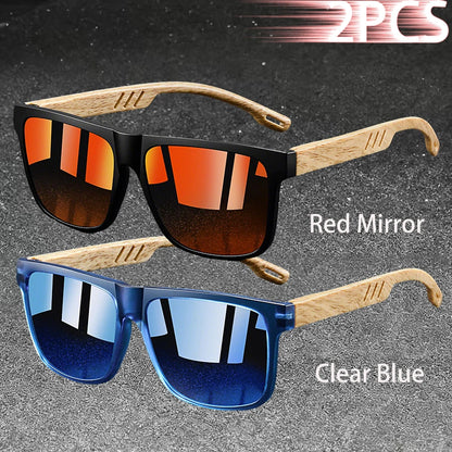 Fashion Vintage Square Square Frame Sunglasses Men Women Fishing Driving Man Luxury Brand Designer Sun Glasses  Eyewear Beauty World Shop