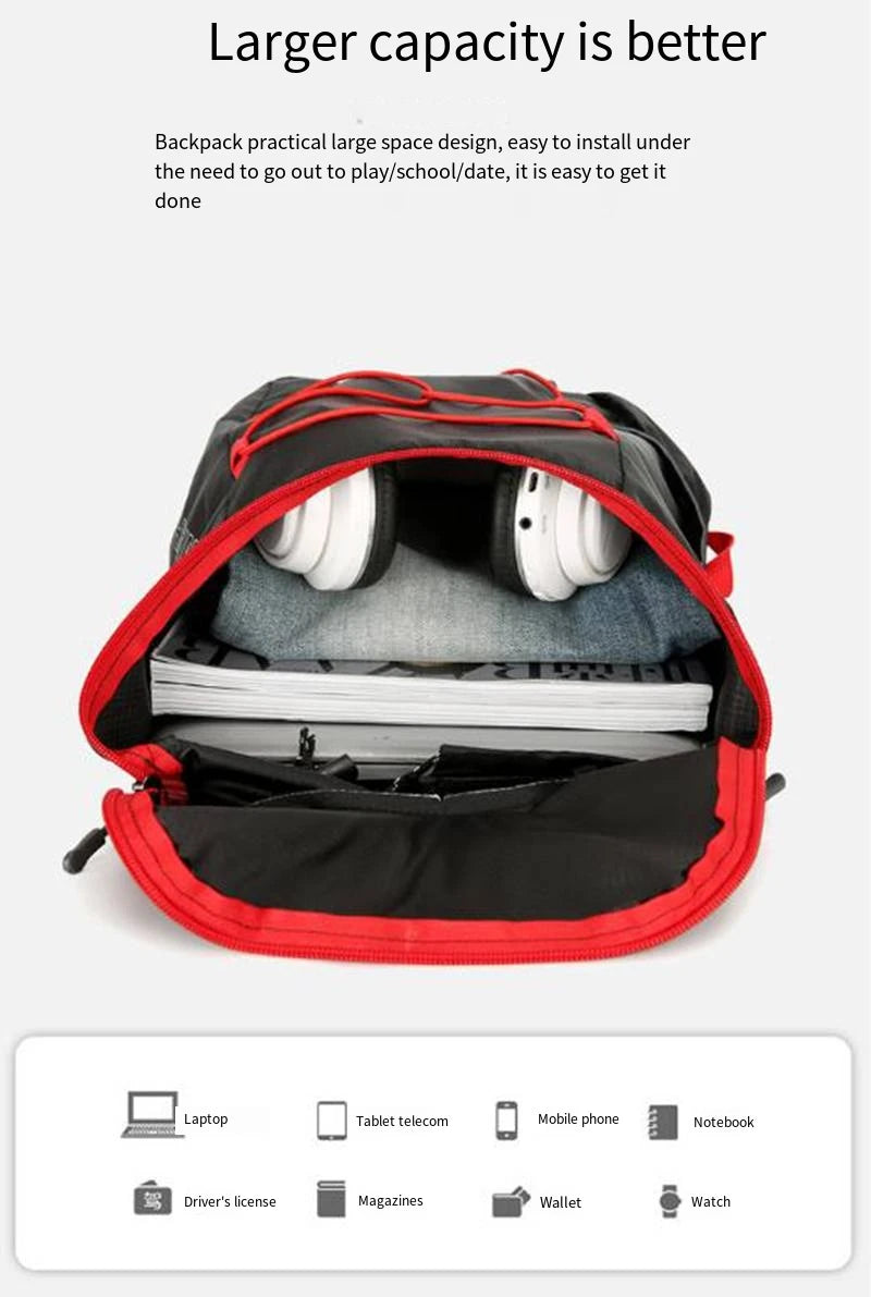 Multifunctional Outdoor Folding Backpack High Density Lightweight Waterproof Nylon Fabric Sports Bag for Camping Hiking Travel Beauty World Shop