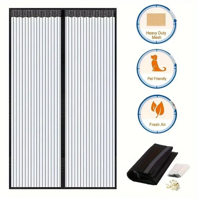 Anti-mosquito Curtain Mosquito Netss for Window Fly Screen Automatic Closing Door Household Ventilation Curtains Magnetic Net Beauty World Shop