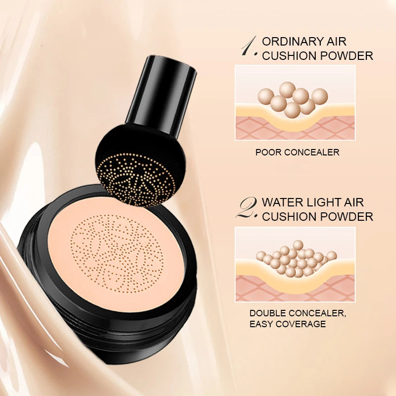 Ocheal BB Cream Air Cushion Compact Make Up Foundation Concealer Cream for Face Cosmetics Makeup Mushroom Head Puff Beauty World Shop