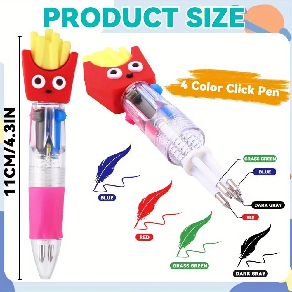 5-20Pcs/Lot Cute Cartoon 4 Color Mini Ballpoint Pen KawaiiUnicorn Flamingo Retractable Stationery Gift SchooOoffice Supplies Beauty World Shop