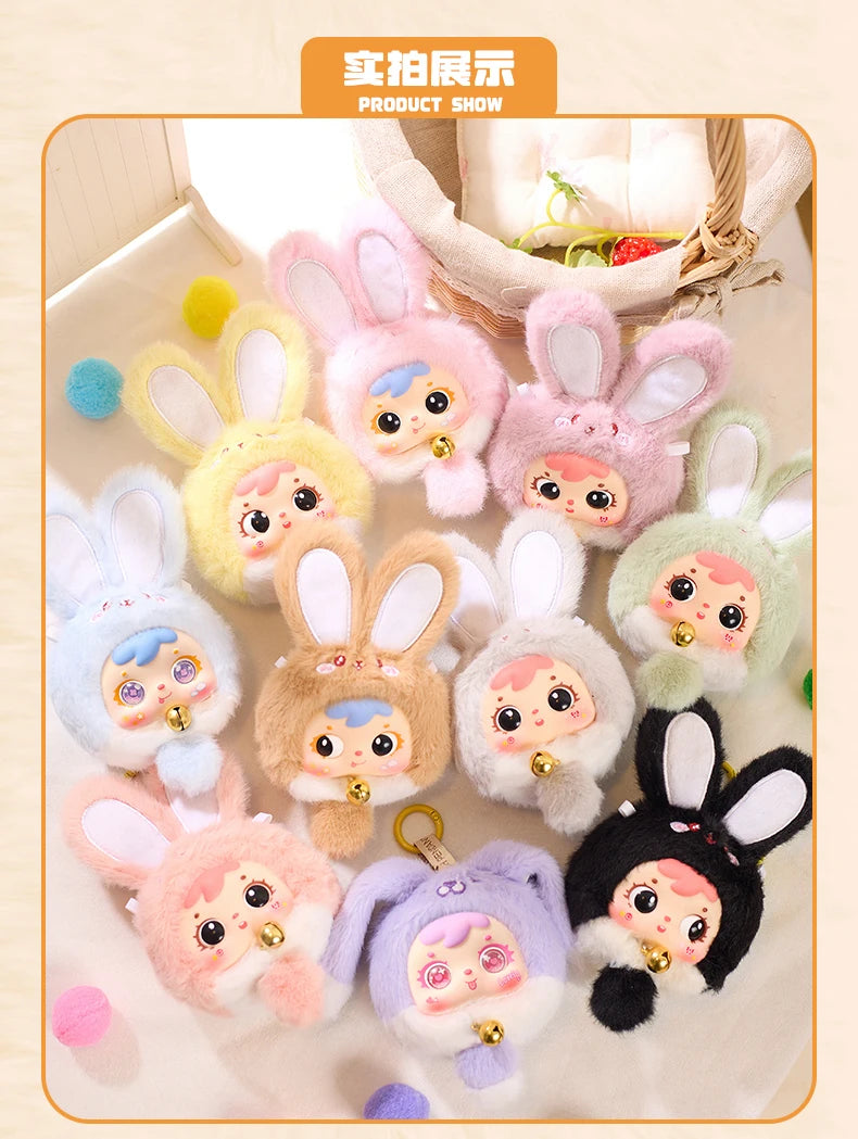 Samuel Mini Wealth Rabbit Blind Box Series Plush Toys Kawaii Backpack Doll Pendant Desktop Ornament Mystery Box Peripheral Gifts Beauty World Shop