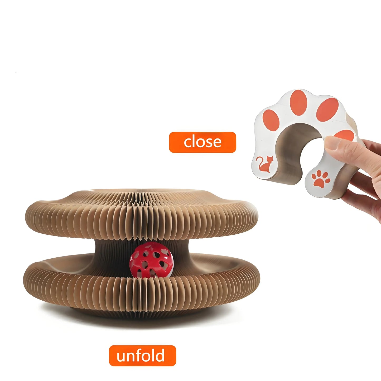 Organ Cat Scratch Board, Wear-resistant and Shavings Resistant, Cat Toy, Corrugated Paper Scratch Board with Bell