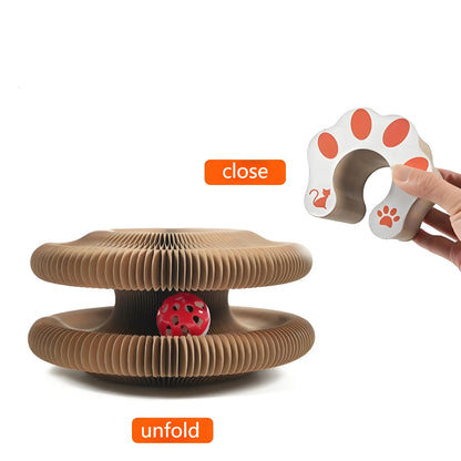 Organ Cat Scratch Board, Wear-resistant and Shavings Resistant, Cat Toy, Corrugated Paper Scratch Board with Bell