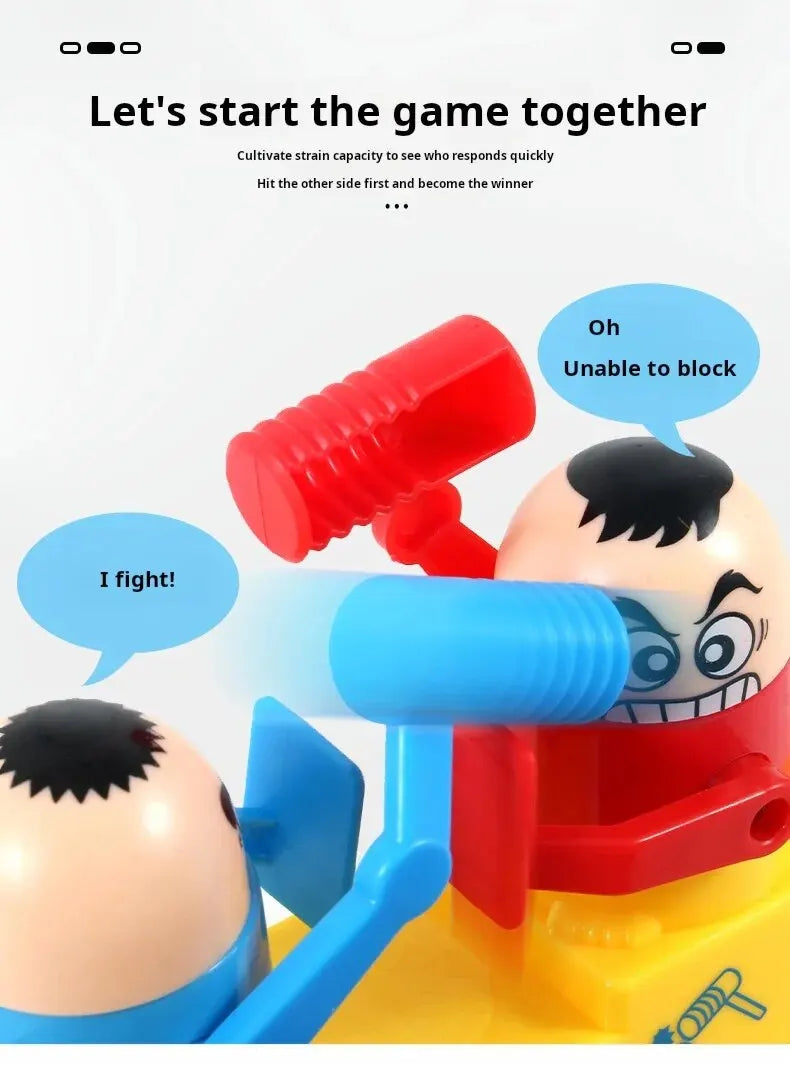 Mini Children's Head Knocking Little Man Fighting Red and Blue Attack and Defense Twin Parent Child Finger Fighting Game Machine Beauty Fashion