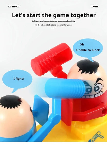 Mini Children's Head Knocking Little Man Fighting Red and Blue Attack and Defense Twin Parent Child Finger Fighting Game Machine Beauty Fashion