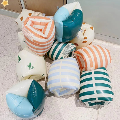 1Pair Pool Buoy Armbands Double Air Bag Inflatable Swimming Pool Float PVC Printed Arm Tube Adult Kids Arm Ring Pool Accessories Beauty World Shop