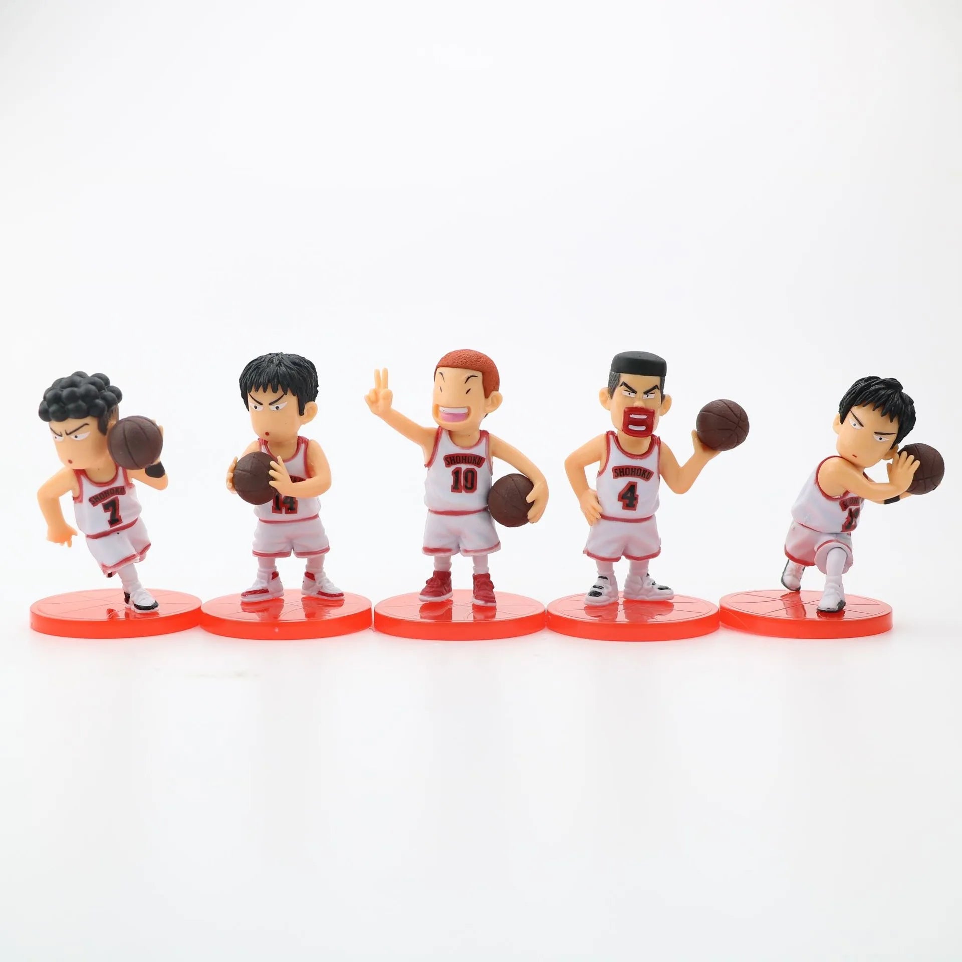 Slam Dunk Q Edition Five Piece Set Sakuragi Hanamichi Ryukawa Maple Shobei Basketball Team Doll Handmade Ornament Car Decoration Beauty World Shop