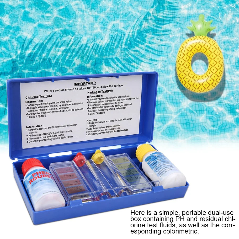 PH Chlorine Water Quality Test Kit Swimming Pool Tester Water Testing Box Beauty World Shop