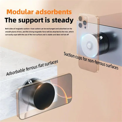 Foldable Phone Stand Strong Magnetic Car Phone Holder Dashboard Phone Holder 360° Rotating Vacuum Suction Cup GPS Bracket in Car Beauty World Shop