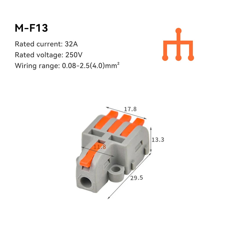 10/30/50 PCS Mini Fast Wiring Cable Connectors Universal Compact Splitter Electrical Conductors Push-in Home Terminal Block Beauty World Shop