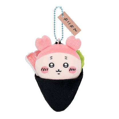 Chiikawa Sushi Series Hachiware Black Tea Cup Usagi Caviar Flying Squirrel Sea Otter Lion Sa Pendant Plush Doll Bag Hanging Gift Beauty World Shop
