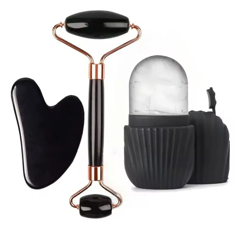 1/2/3pcs Ice Face Roller Facial Skincare Ice Roller Set,Facial Roller GuaSha FaceTool Set,Face Massage Roller Lifting Contouring Beauty World Shop