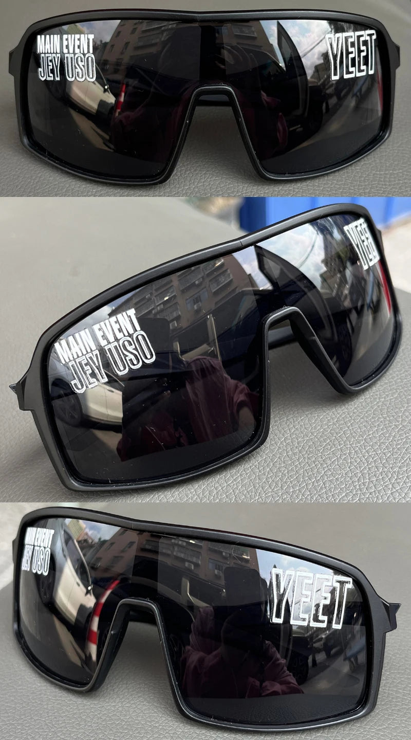Jey Uso YEET Sunglasses Sports Shades MAIN EVENT Blue Glasses Bloodline USOS RARE Colors Motorcycle Glasses Beauty World Shop