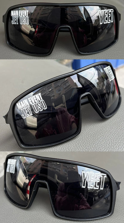 Jey Uso YEET Sunglasses Sports Shades MAIN EVENT Blue Glasses Bloodline USOS RARE Colors Motorcycle Glasses Beauty World Shop