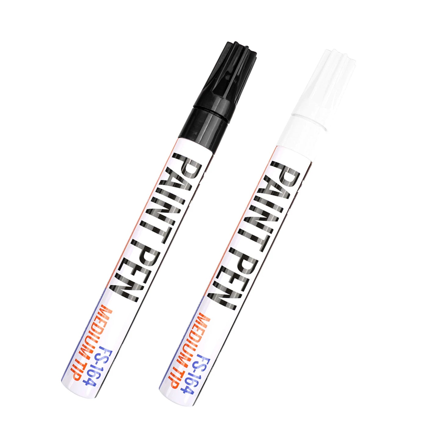 Black/White Oil Based Paint Pens, Permanent Marker for Metal, Wood, Canvas, Fabric, Plastic, Tire, Glass, Waterproof Beauty World Shop