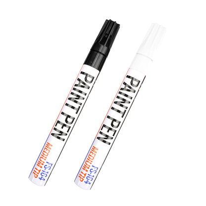 Black/White Oil Based Paint Pens, Permanent Marker for Metal, Wood, Canvas, Fabric, Plastic, Tire, Glass, Waterproof Beauty World Shop