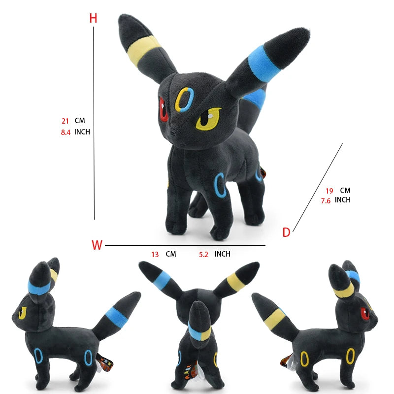 Leafeon Vaporeon Glaceon Sylveon Espeon Umbreon Vaporeon Sylveon Plush Toys Game for Collectible Gift,Soft Plushies Stuffed Beauty World Shop