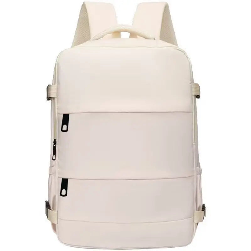 Lightweight Large Travel Backpack, Solid Color Minimalist Multifunctional Student School Bag Beauty World Shop