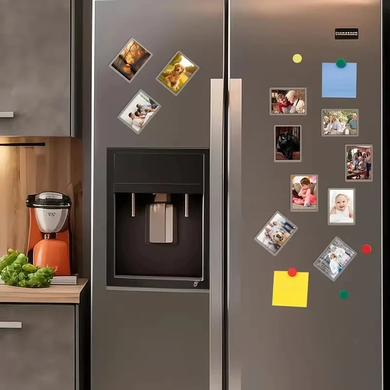 Small photo frame 12/20Pcs Blank Photo Frame Insert Fridge Magnets, Mini Magnetic Refrigerator Photo Picture Frames Beauty World Shop
