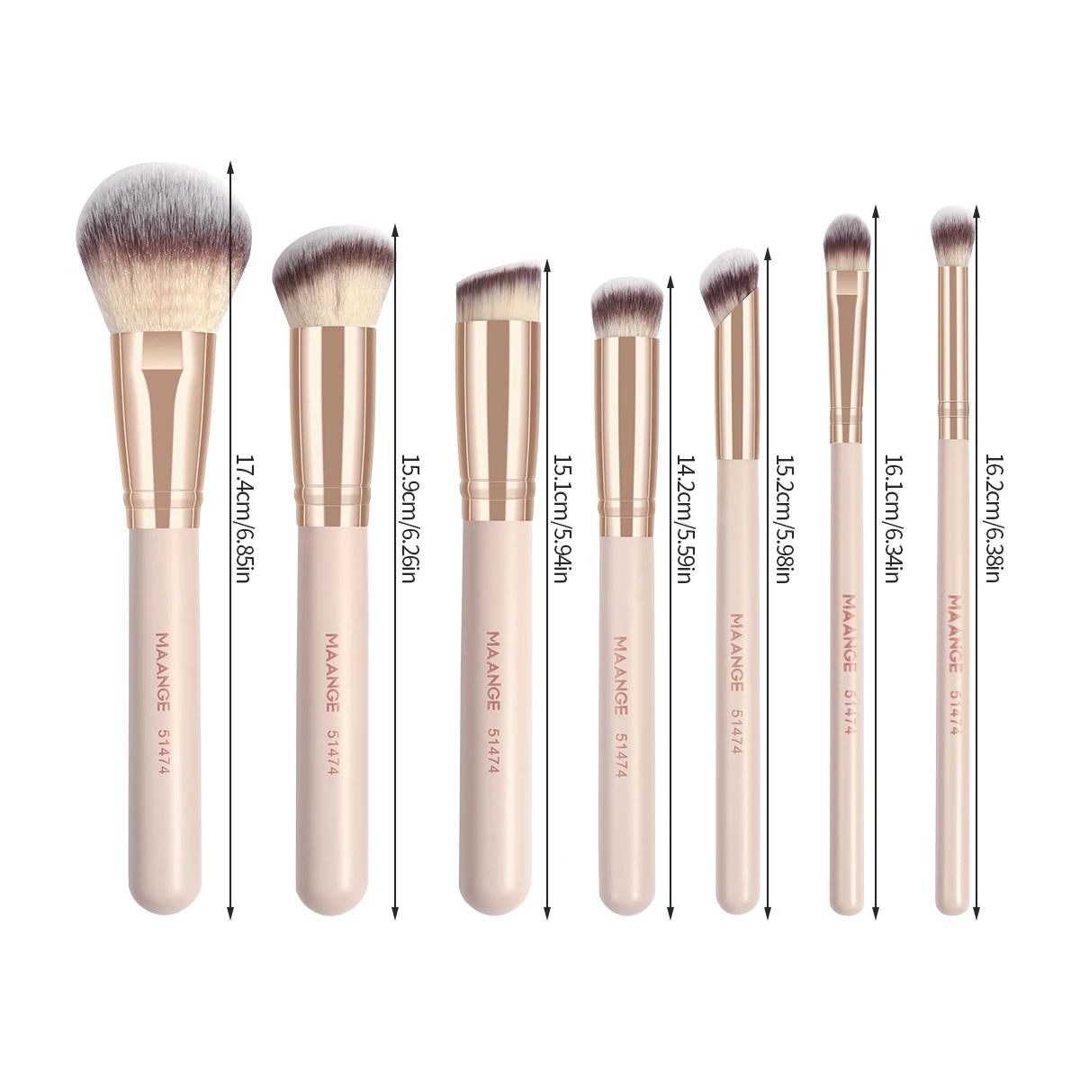 MAANGE 7pcs/set Makeup Brushes for Cosmetic Foundation Powder Concealer Blush Brush Blending Soft Bristles Beauty Tools Beauty World Shop