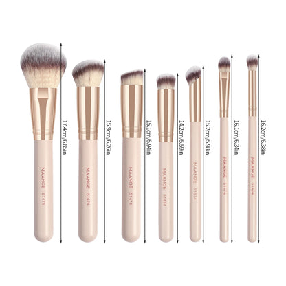 MAANGE 7pcs/set Makeup Brushes for Cosmetic Foundation Powder Concealer Blush Brush Blending Soft Bristles Beauty Tools Beauty World Shop