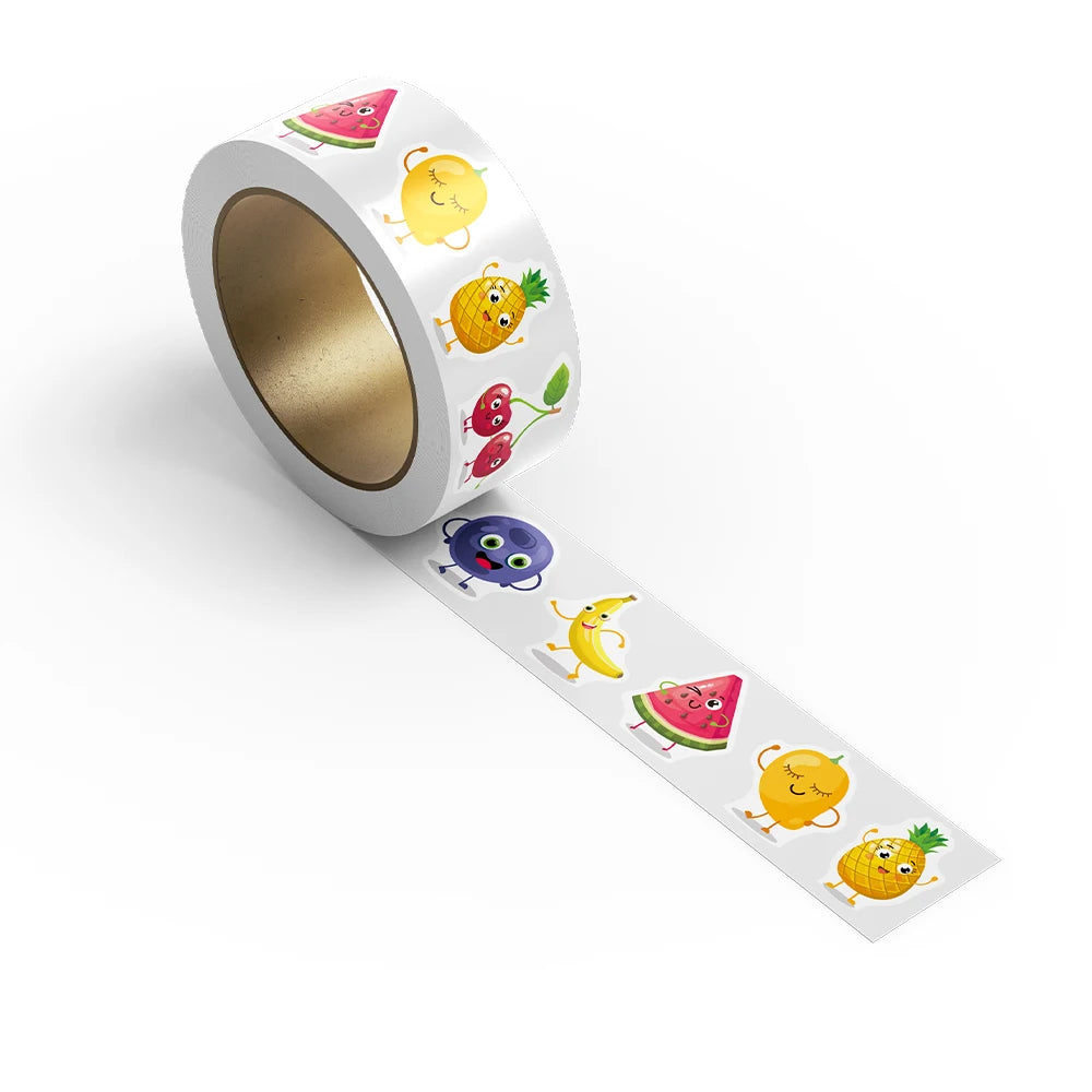 100-500pcs Stationery Stickers Birthday Party Back ground Fruits Balloon Happy Banner Refrigerator Vegetable Stickers Beauty World Shop