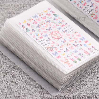 100 Slots Empty Nail Art Sticker Storage Book Album Exhibition Decals Collecting Organizer Holder Display Notebook Manicure Tool Beauty World Shop