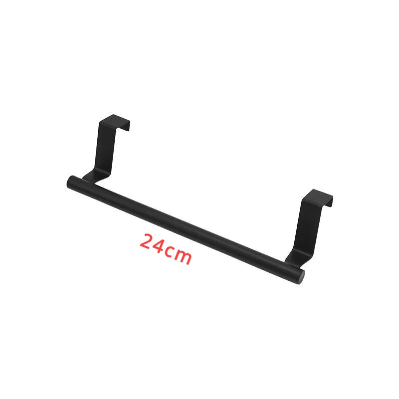 Towel Rod Steel Metal Wire Over Cabinet Towel Rack Storage Organizer Bathroom Door Hanging Towel Rack Punch-free Rag Hanger Beauty World Shop