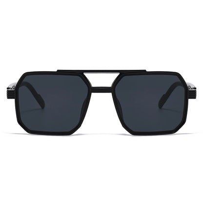 Hiking New Fashion Double Beam Polygonal Anti Light Glasses Retro Personalized Trendy Large Frame Eyewear European and American Beauty World Shop