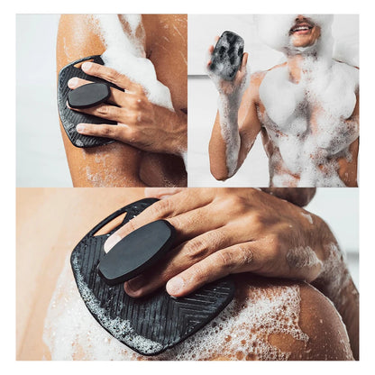 Exfoliating Silicone Brush Cleanser No Slip Handle Body Scrubber Cleans and Massages Skin Bathroom Accessories Bath Brush Beauty World Shop