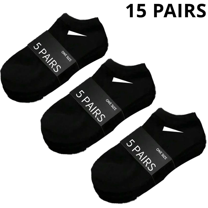5/10 /20/30 Pairs Unisex Casual Plain Color Boat Socks Thin Breathable Comfy Anti Odor Sweat-absorbing Ankle Socks For Men Women Beauty World Shop