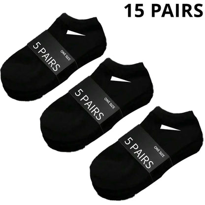 5/10 /20/30 Pairs Unisex Casual Plain Color Boat Socks Thin Breathable Comfy Anti Odor Sweat-absorbing Ankle Socks For Men Women Beauty World Shop