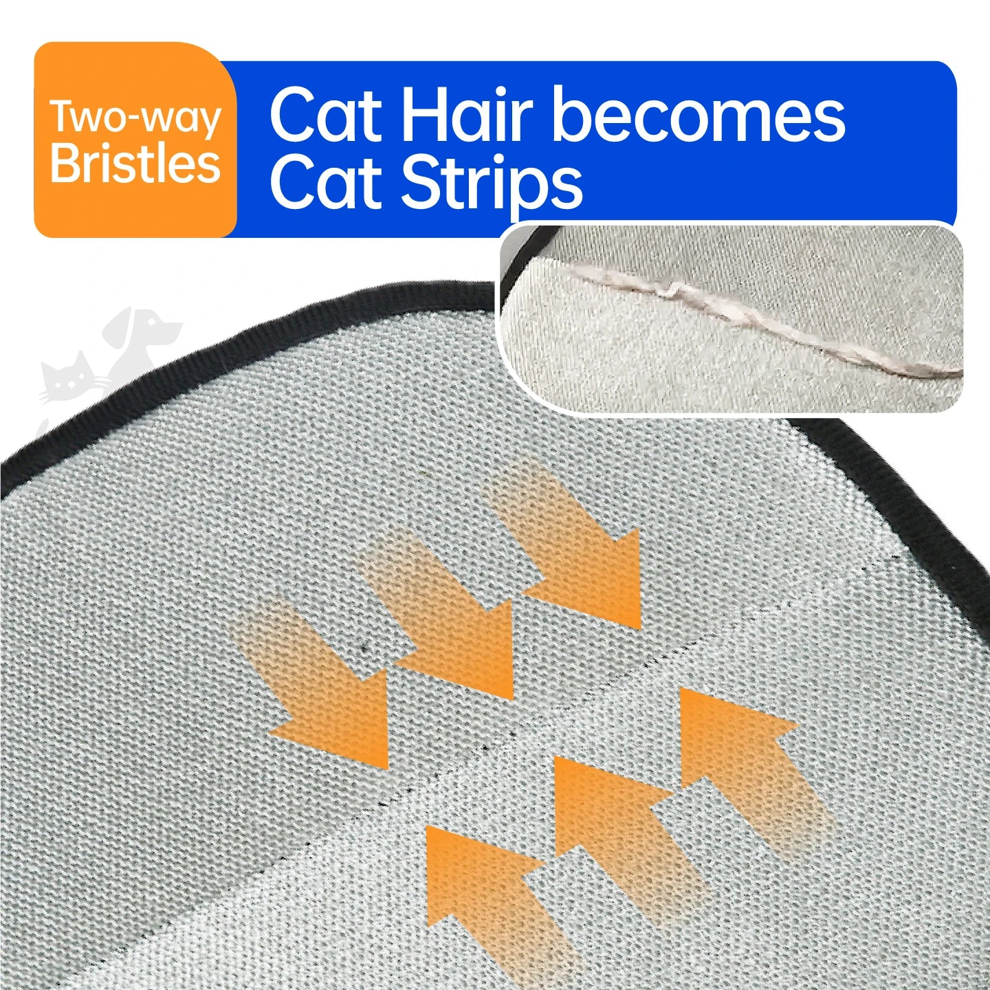 Pet Grooming Gloves Cats Hair Brush Pet Hair Removal Gloves Dual Brush Static-Free Cat Hair Cleaning Tool Hair Stripping Mitts Beauty World Shop