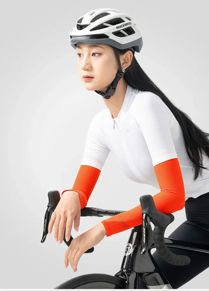 ROCKBROS Ice Silk Arm Sleeves Sun Protection UV Mangas Running Cycling Arm Warmers Sports Basketball Volleyball Cool Arm Sleeves Beauty World Shop